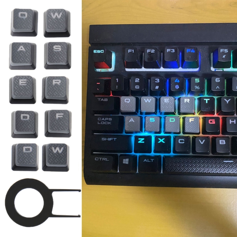 Gaming Keyboard Non Mechanical - 10 klawiszy podświetlane klawisze antypoślizgowe dla