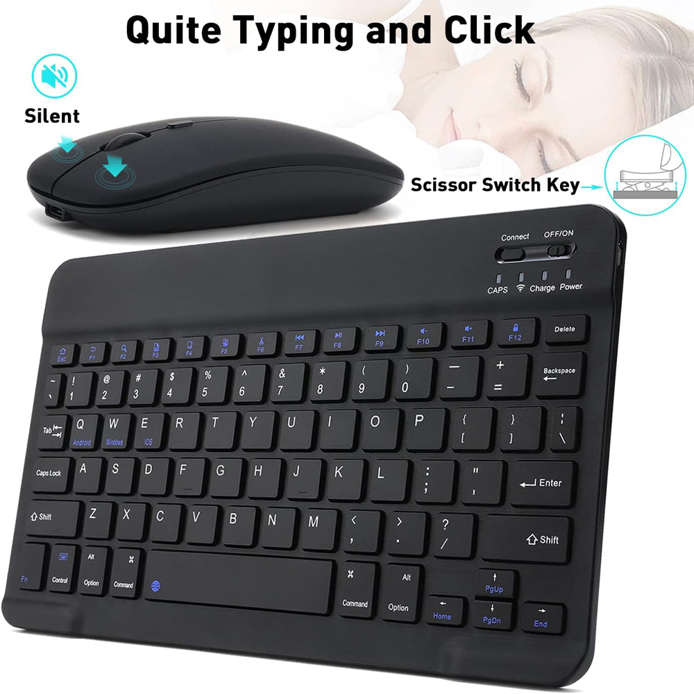 Gaming Keyboard Mechanical Wireless - 10-calowa bezprzewodowa mini klawiatura Bluetooth do
