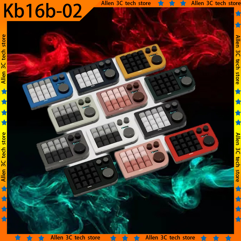 Gaming Keyboard Mini Mechanical - DOIO Kb16b-02 Klawiatura mechaniczna Bluetooth podwójny