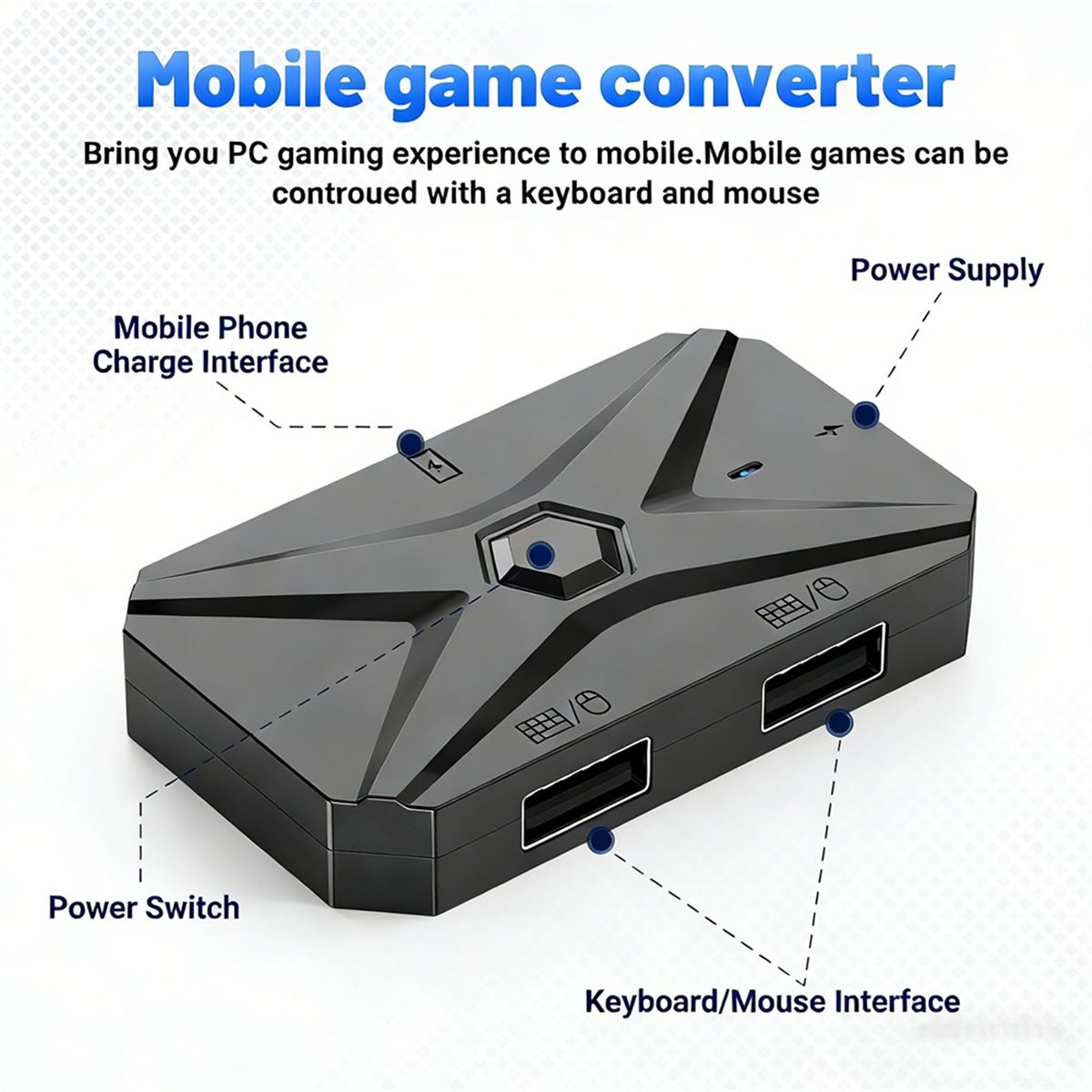 Zestaw konwertera do gier mobi – Gaming Keyboard And Mouse Converter For Mobile recenzja i cena