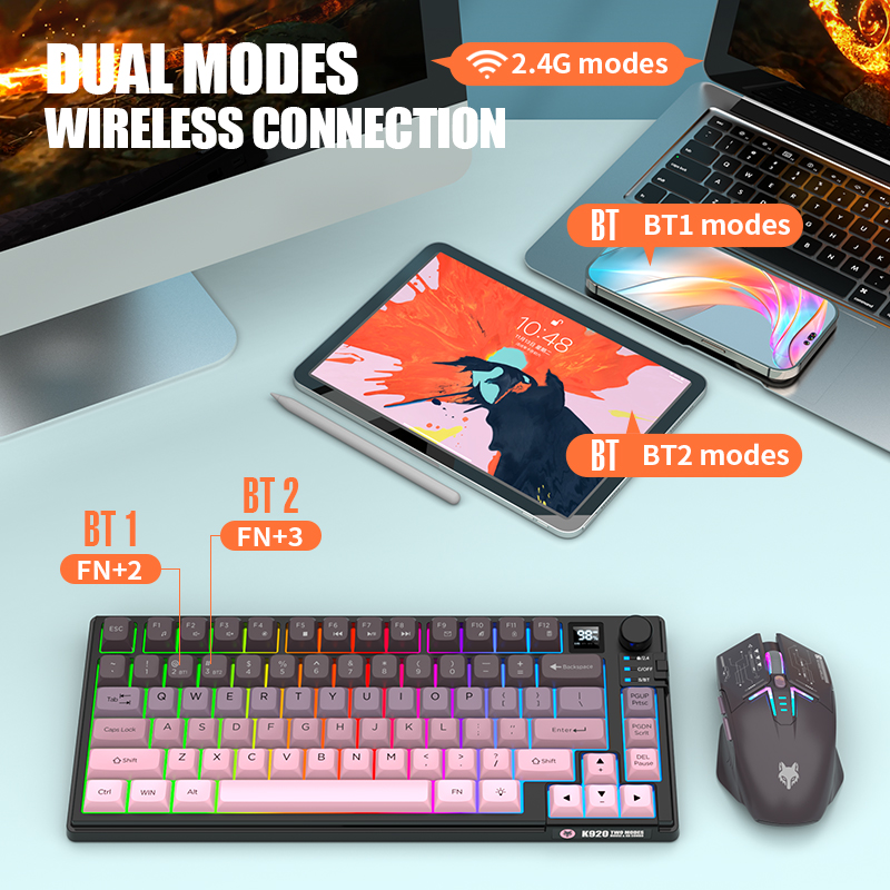 Bezprzewodowy zestaw klawiatur – Gaming Keyboard Mechanical Wireless recenzja i cena