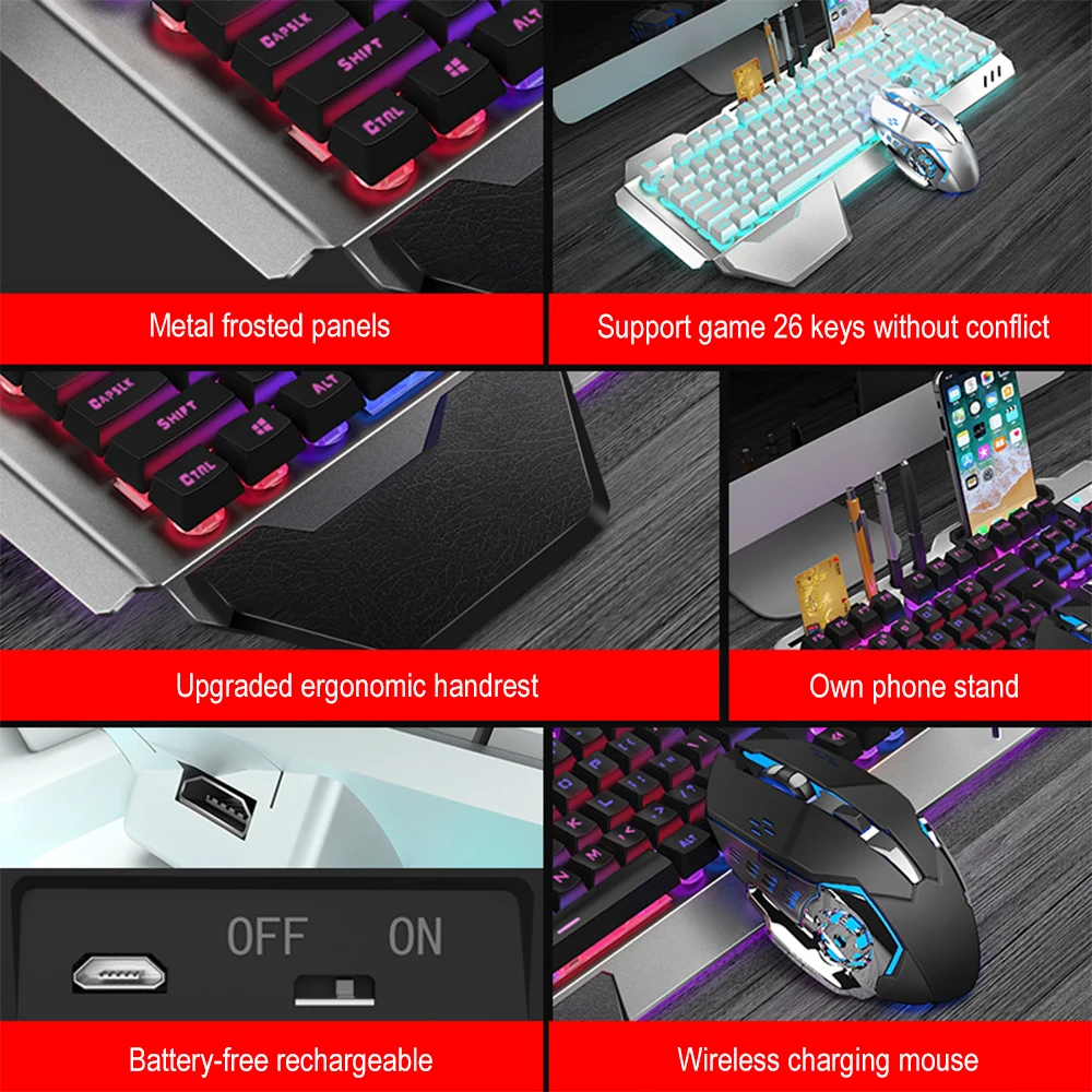 K680 akumulator 2.4G bezprzewo – Gaming Keyboard Mechanical Wireless recenzja i cena