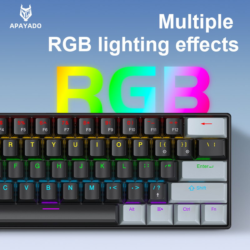 APAYADO K61 Mini 60% Klawiatur – Keyboard Gaming Blue Switch recenzja i cena