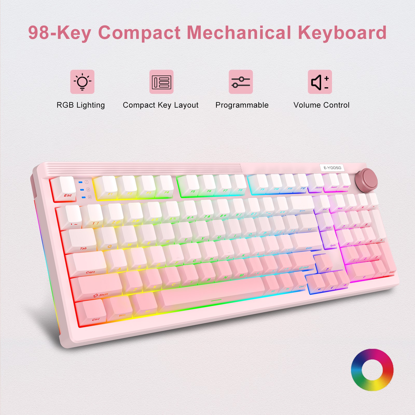 E-YOOSO 98-klawiszowa przewodo – Gaming Keyboard E Yooso recenzja i cena