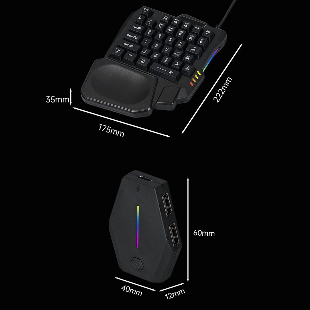 ★ ▲   35-klawiszowa ergonomicz – Gaming Keyboard And Mouse Converter For Mobile recenzja i cena