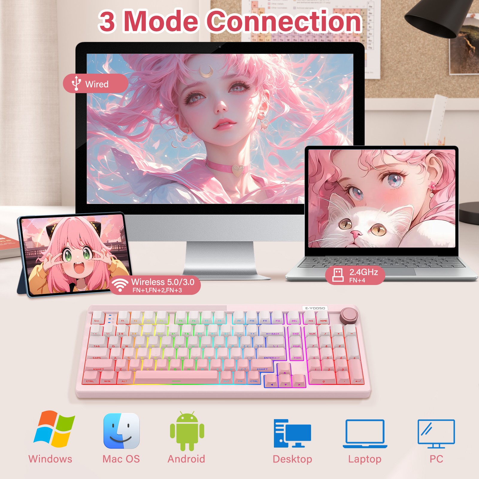 E-YOOSO 98-klawiszowa Klawiatu – Gaming Keyboard E Yooso recenzja i cena