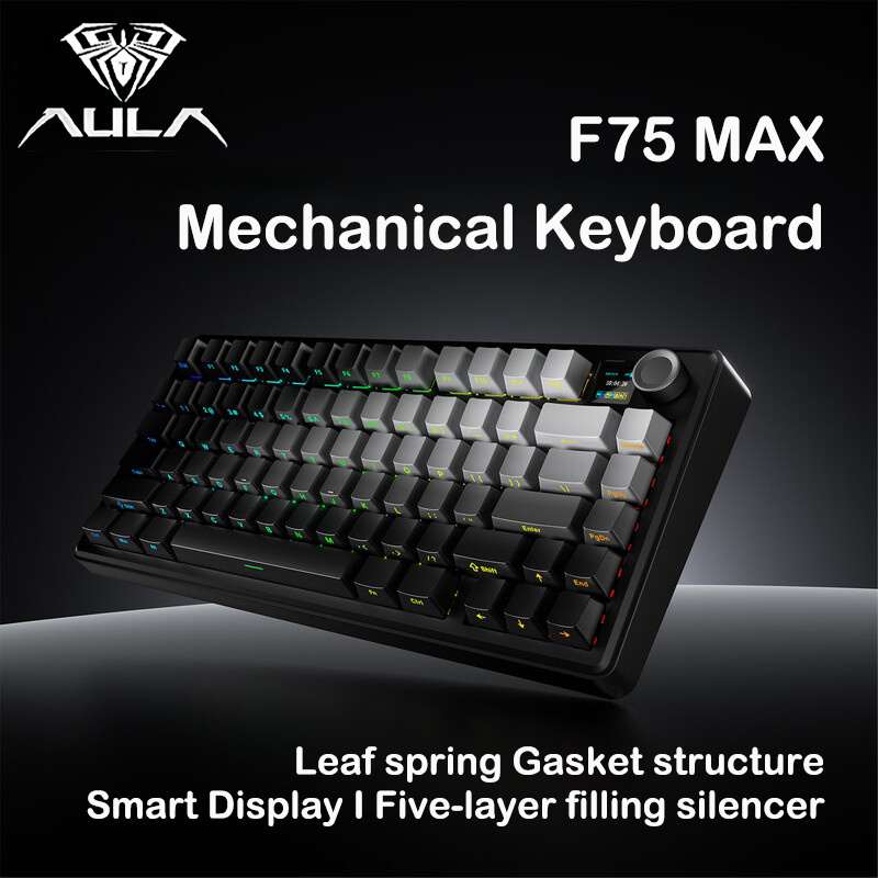 AULA F75 MAX 75% Tri-Mode Klaw – Keyboard Gaming Mac recenzja i cena